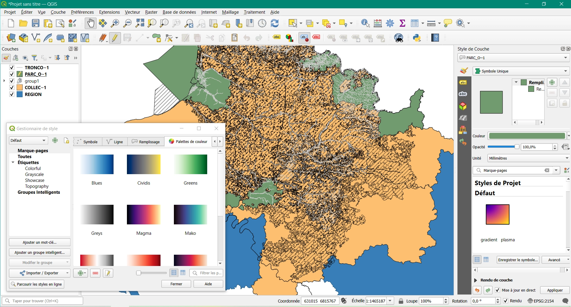 Visuel QGIS couches